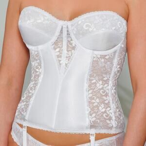 Carnival Vintage Union Made White Lace Bustier